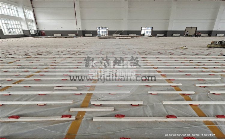 徐州黃集機場體育館木地板項目-凱潔體育木地板廠家
